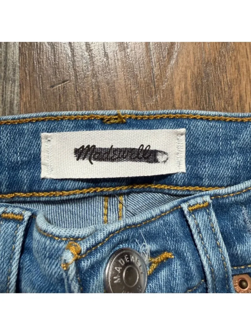 Madewell The Short Flare Crop Jean Super Stretch Denim Size 25 Short NWT NZ600